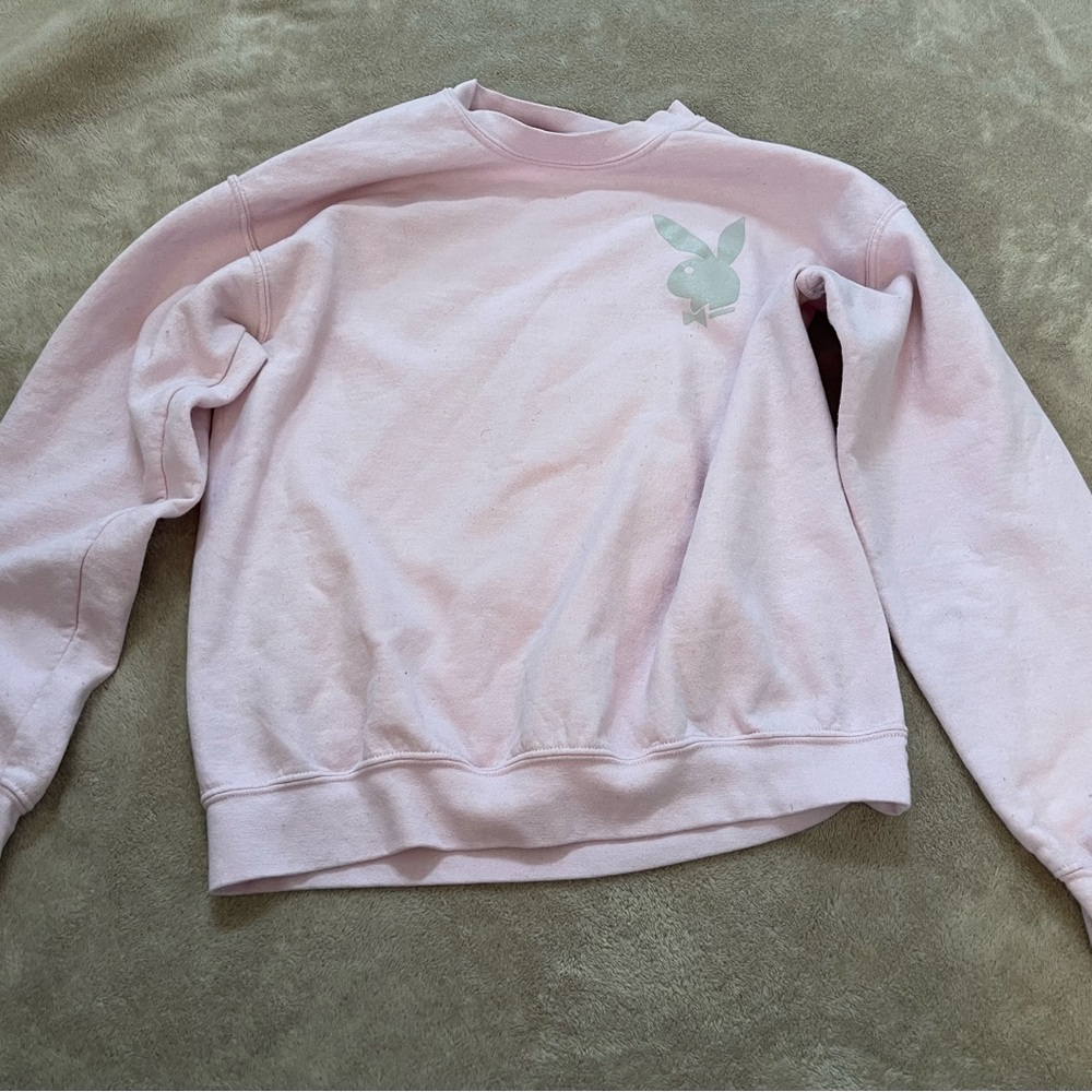PLAYBOY Light Pink Crewneck Sweater